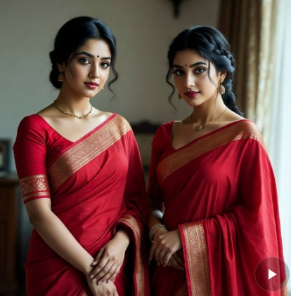 লাল শাড়ি পরা মেয়েদের পিক