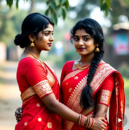 লাল শাড়ি পরা মেয়েদের পিক