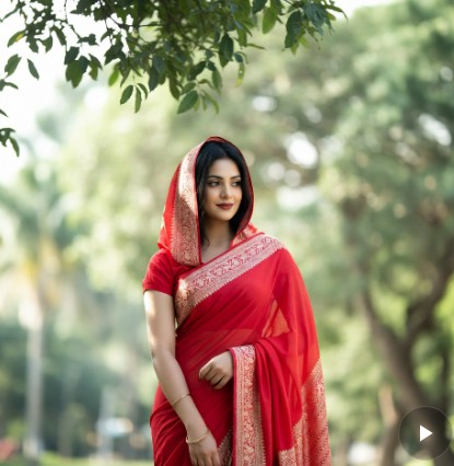 লাল শাড়ি পরা মেয়েদের পিক