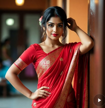 লাল শাড়ি পরা মেয়েদের পিক