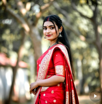 লাল শাড়ি পরা মেয়েদের পিক